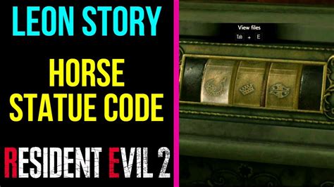 You can now cross over and take the Goat Head. . Resident evil 2 horse statue code